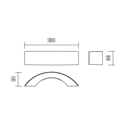 Redo 9903 - LED Vonkajšie nástenné svietidlo ECLIPSE 3xLED/3W/230V IP54