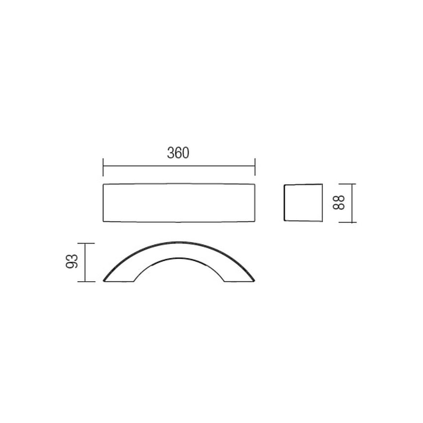 Redo 9904 - LED Vonkajšie nástenné svietidlo ECLIPSE 3xLED/3W/230V IP54
