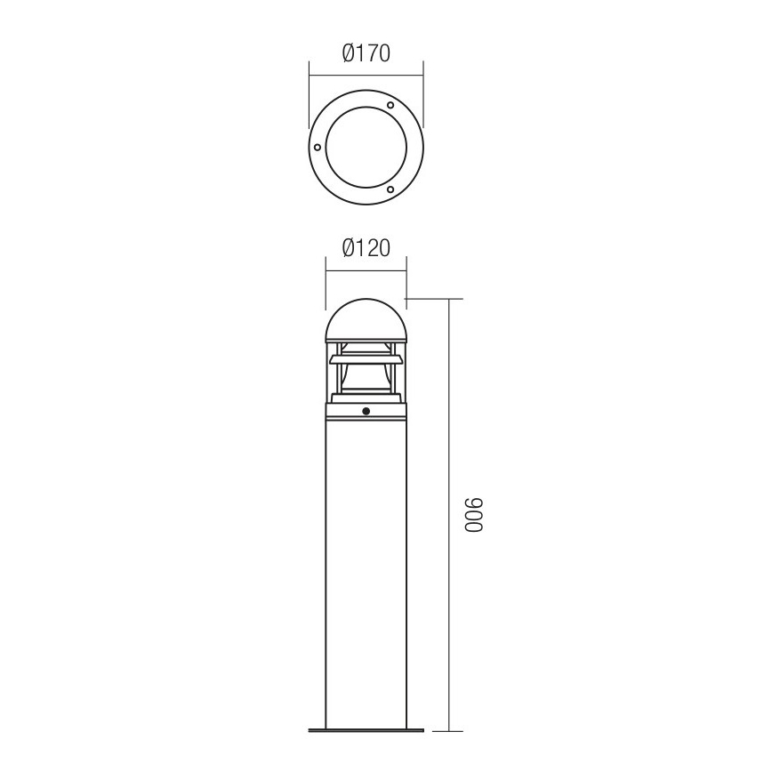 Redo 9945 - Vonkajšia lampa ARGO 1xE27/42W/230V IP54