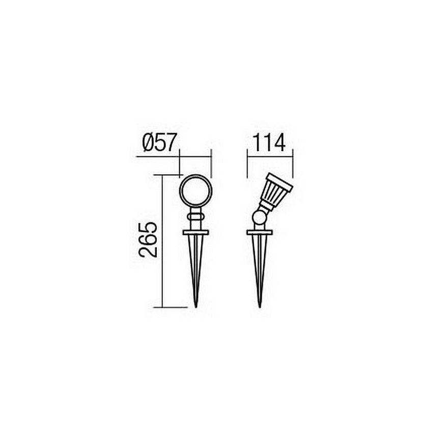 Redo 9998 - LED Vonkajšia lampa TIM LED/5W/230V 4000K IP65