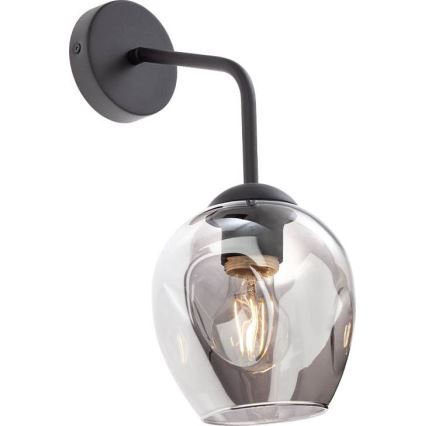 Redo - Náhradné tienidlo k lampe, k lustru PIERCE pr. 15 cm čierna/dymová