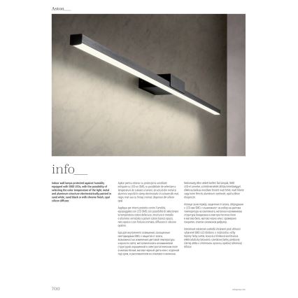 Redo01-3269 - LED Kúpeľňové osvetlenie zrkadla ASTON LED/12W/230V 60 cm CRI 90 IP44 lesklý chróm
