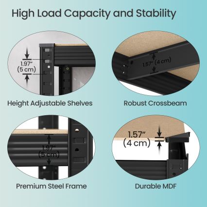 Regál ORDIFY čierny
