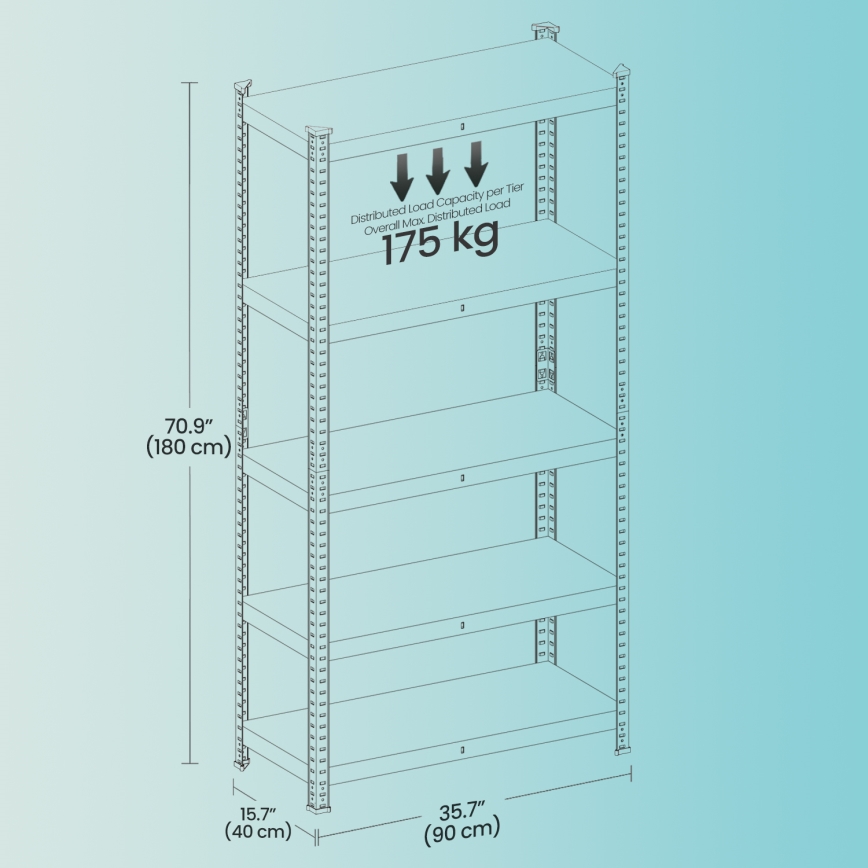 Regál ORDIFY čierny