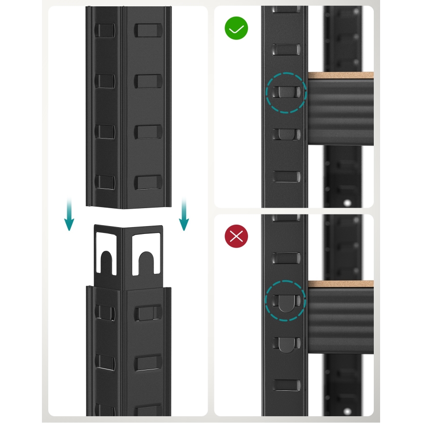 Regál ORDIFY čierny