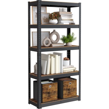 Regál ORDIFY hnedý/čierny