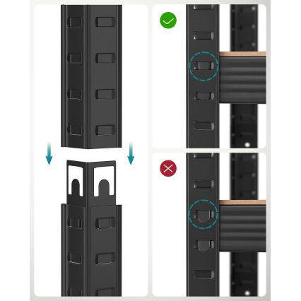 Regál ORDIFY hnedý/čierny