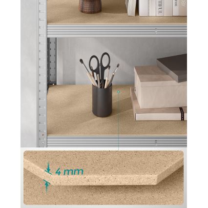 Regál ORDIFY strieborný