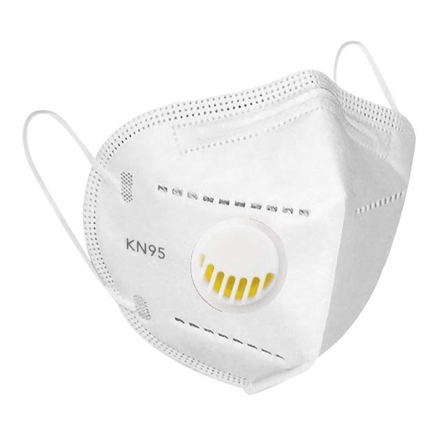 Respirátor 5 vrstiev s výdychovým ventilom triedy KN95 (FFP2), uhlíkové vlákno