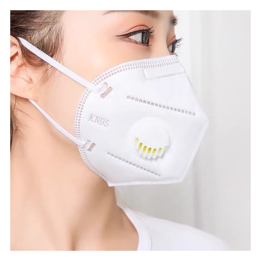 Respirátor 5 vrstiev s výdychovým ventilom triedy KN95 (FFP2), uhlíkové vlákno