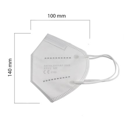 Respirátor detská veľkosť FFP2 Kids NR CE 0370 biela 20ks
