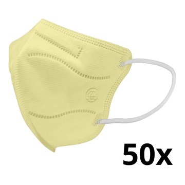 Respirátor detská veľkosť FFP2 Kids NR CE 0370 žltý 50ks