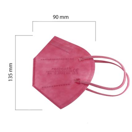 Respirátor detská veľkosť FFP2 ROSIMASK MR-12 NR ružový 100ks