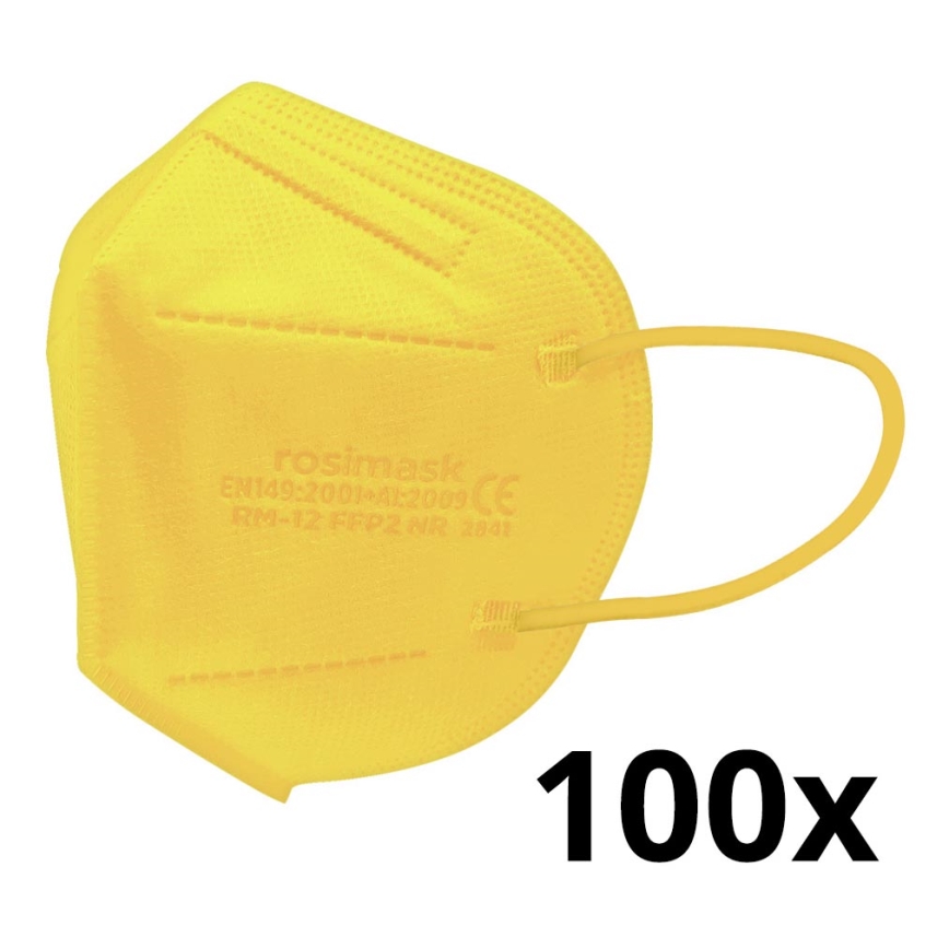 Respirátor detská veľkosť FFP2 ROSIMASK MR-12 NR žltý 100ks