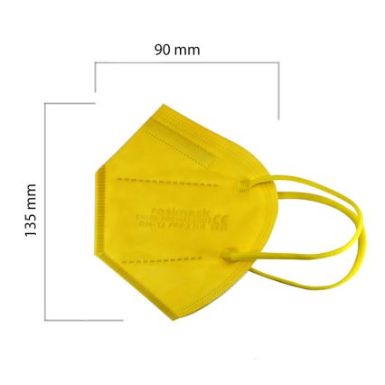 Respirátor detská veľkosť FFP2 ROSIMASK MR-12 NR žltý 100ks