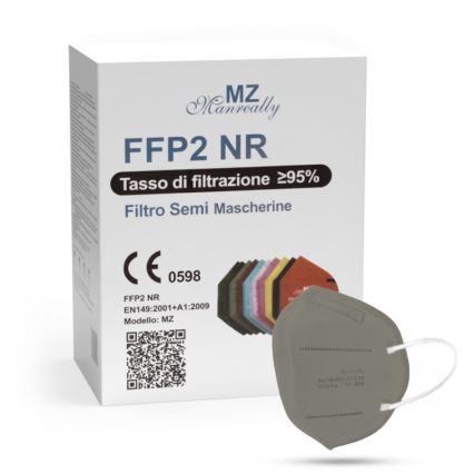 Respirátor FFP2 NR CE 0598 šedý 20ks