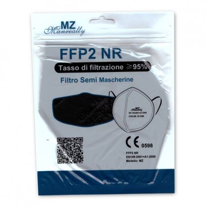 Respirátor FFP2 NR CE 0598 šedý 20ks