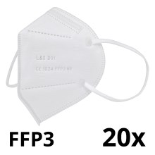 Respirátor FFP3 NR L&S B01 - 5 vrstiev - 99,87% účinnosť 20ks
