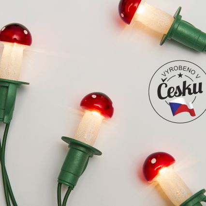 reťaz TOADSTOOL 12xE10/10,7m červená, Vyrobené v ČR