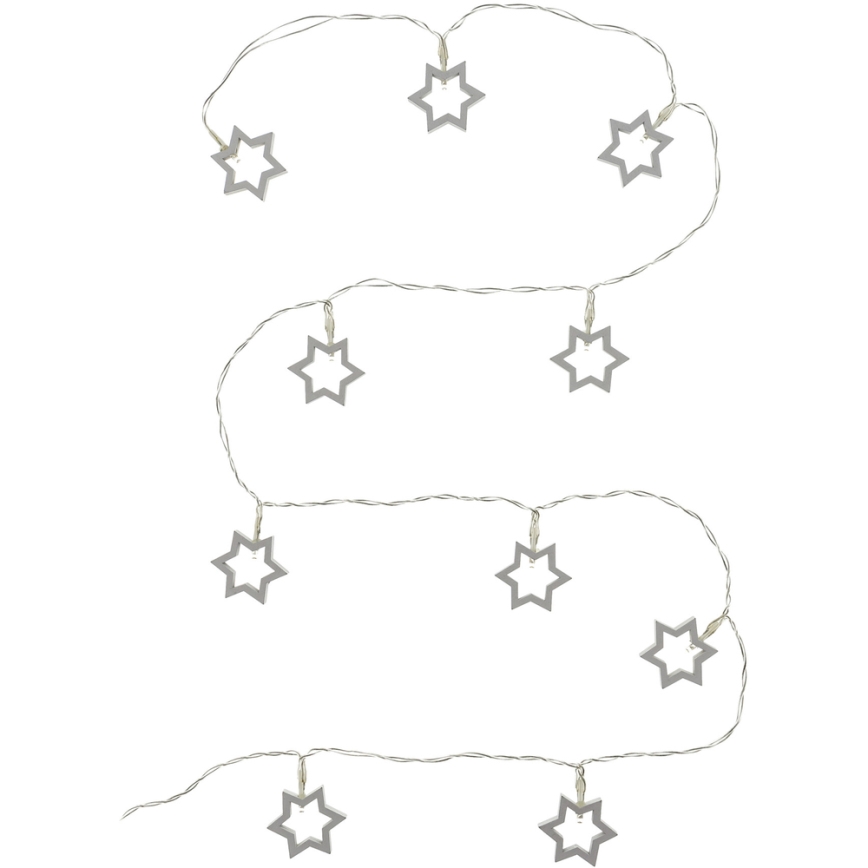 LED Dekoratívny reťazec 10xLED/2xAA 1,8m teplá biela