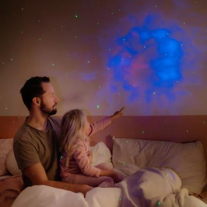 LED detský projektor 230V astronaut 12,5 cm + diaľkové ovládanie