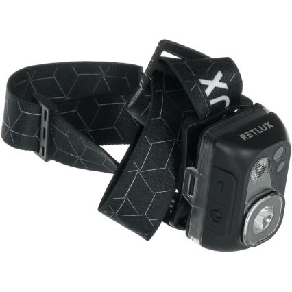LED Nabíjacia čelovka LED/3W/1200 mAh IP67 čierna