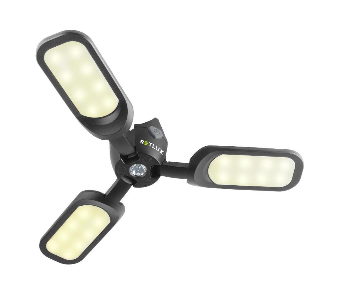 - LED nabíjateľná kempingová lampa so solárnym panelom LED/3W/1600 mAh IPX4 50006218