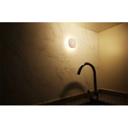 LED Orientačné svietidlo so senzorom LED/0,45W/3xAAA 3000K biela