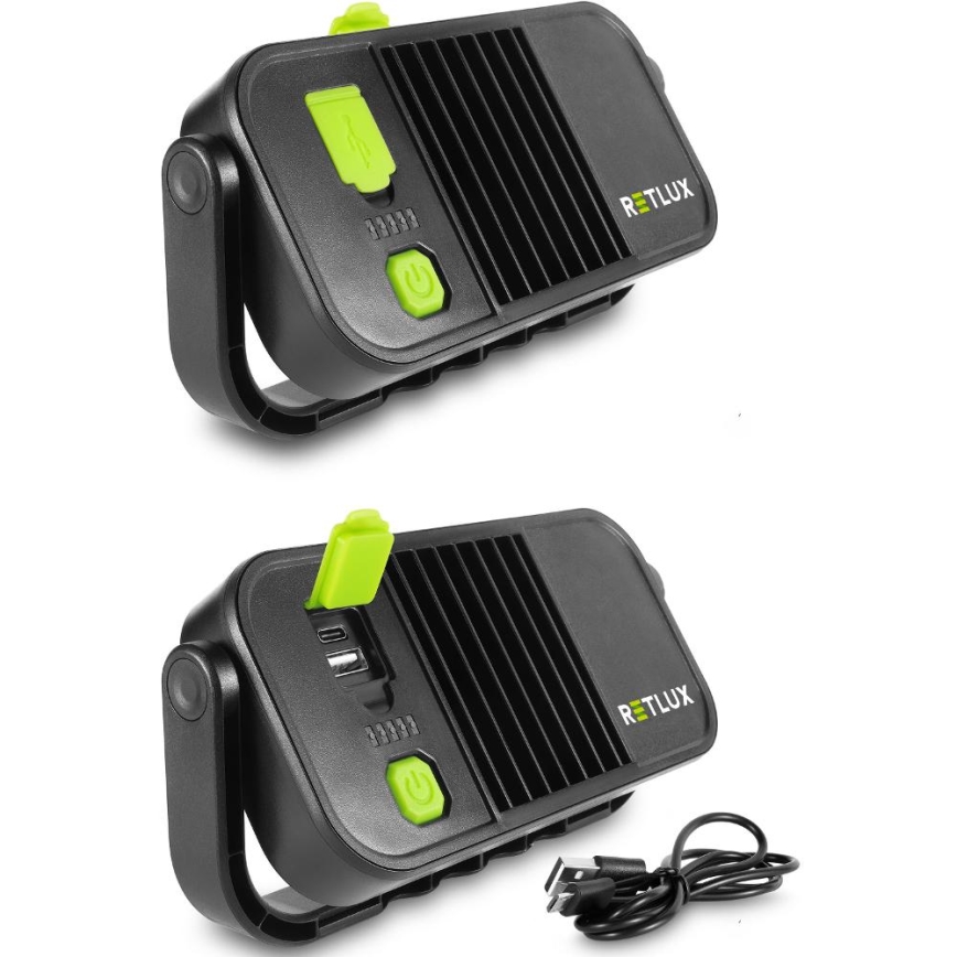 LED pracovná svietilka s funkciou powerbanky LED/4400 mAh IP44 žltá/čierna