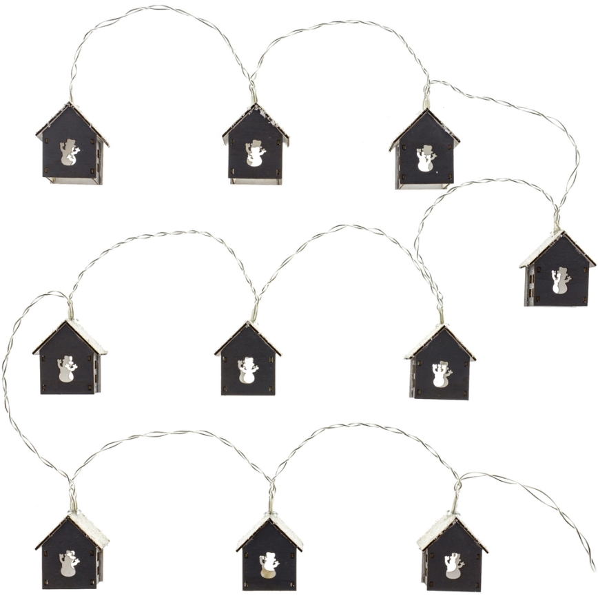 LED  reťaz 10xLED/2xAA 2,3m teplá biela