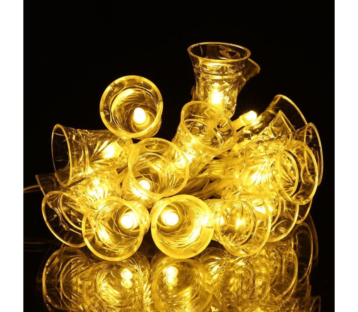 - LED reťaz 20× LED / 3× AA / teplá biela, 2,2 m, zvončeky 52000580