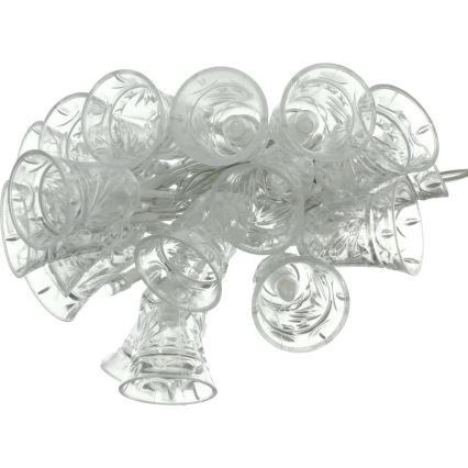 LED  reťaz 20xLED/3xAA/teplá biela 2,2m zvončeky