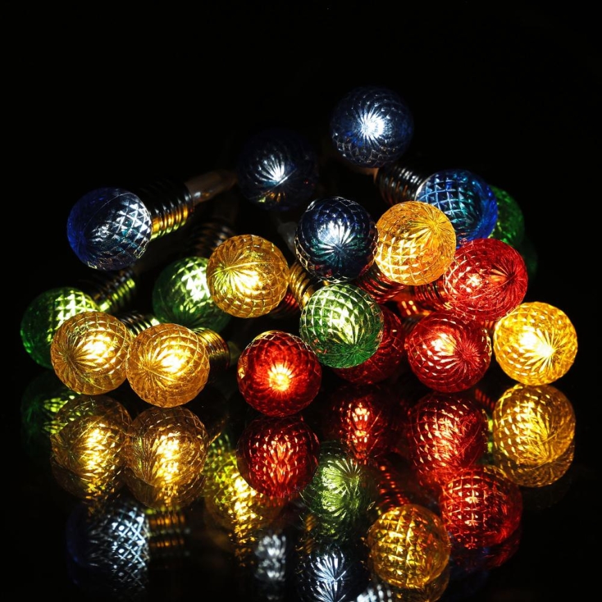 LED  reťaz 20xLED/2xAA/teplá biela 1,8m žiarovky