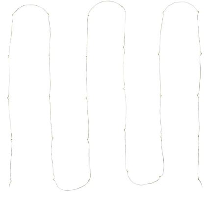 LED  reťaz 30xLED/3xAA 3,3m studená biela