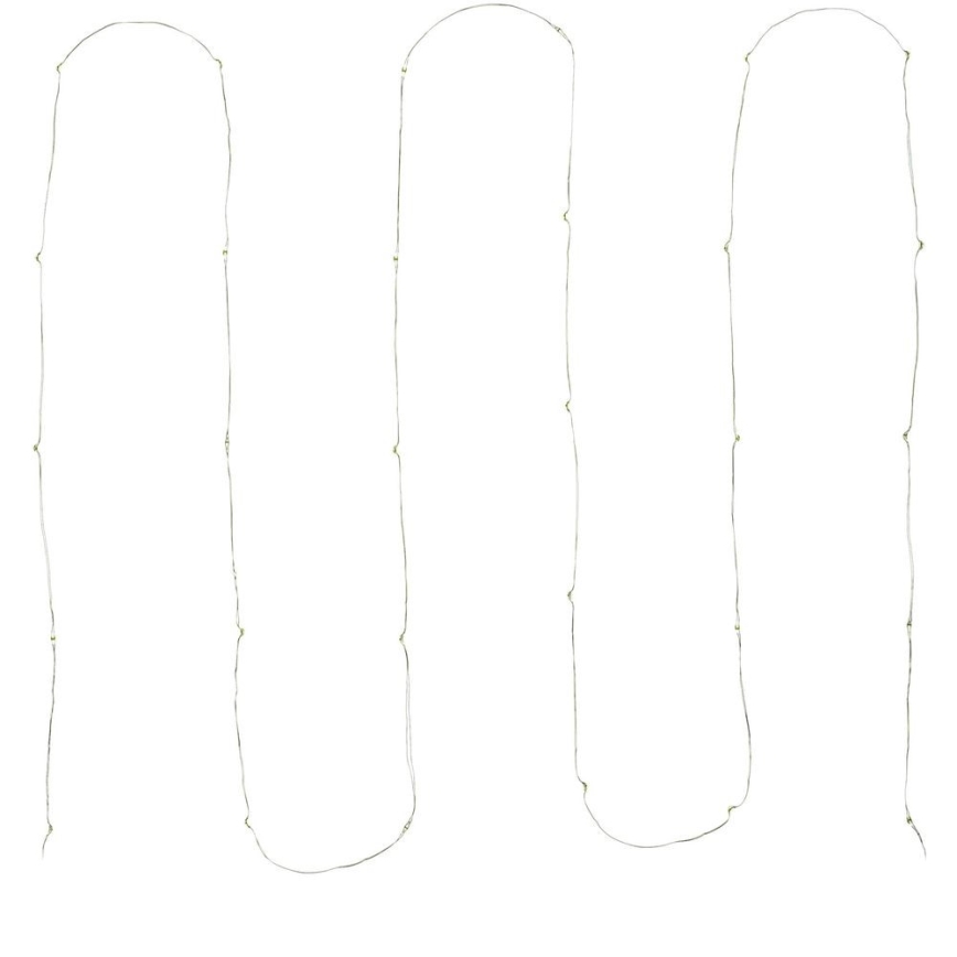 LED  reťaz 30xLED/3xAA 3,3m studená biela