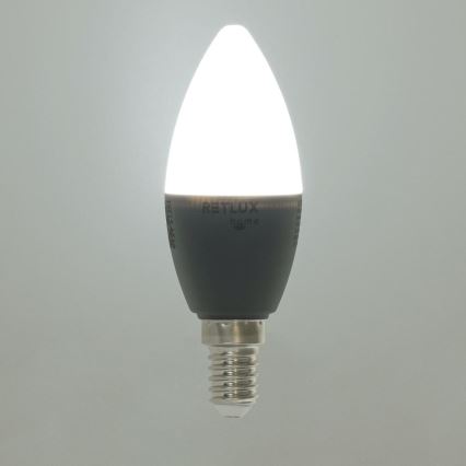 LED RGBW Stmievateľná žiarovka C37 E14/4,5W/230V 2700-6500K Wi-Fi Tuya