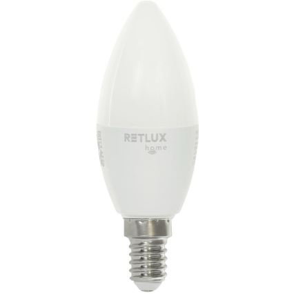 LED RGBW Stmievateľná žiarovka C37 E14/4,5W/230V 2700-6500K Wi-Fi Tuya