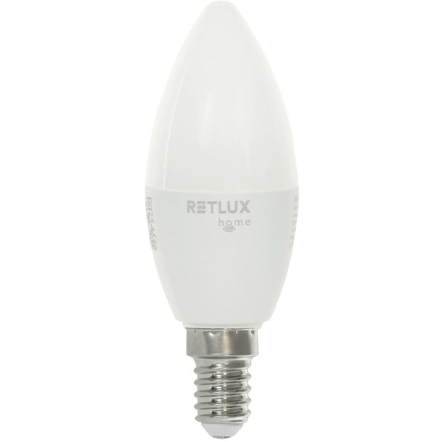LED RGBW Stmievateľná žiarovka C37 E14/4,5W/230V 2700-6500K Wi-Fi Tuya