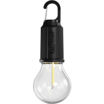 Retlux - LED Stmievateľná nabíjateľná baterka LED/0,3W/USB 400 mAh IP44 čierna