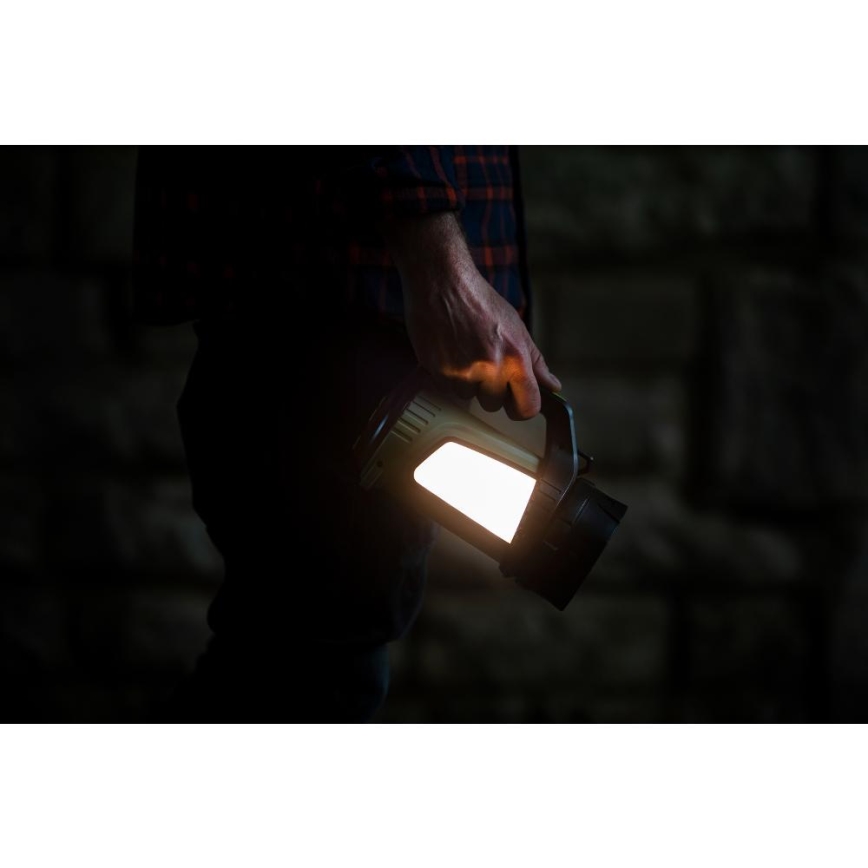 LED Stmievateľná vonkajšia nabíjacia baterka s powerbankou LED/21W/4400mAh IP44