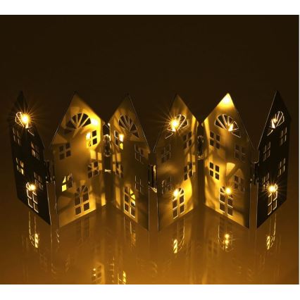 LED Vianočná dekorácia LED/2xAA domčeky