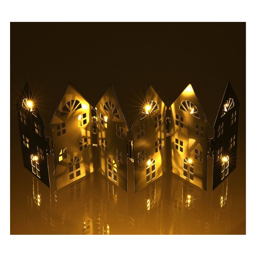 LED Vianočná dekorácia LED/2xAA domčeky
