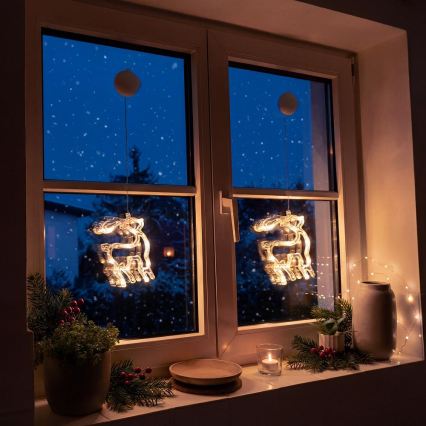 LED Vianočná dekorácia LED/3xAAA/teplá biela sob