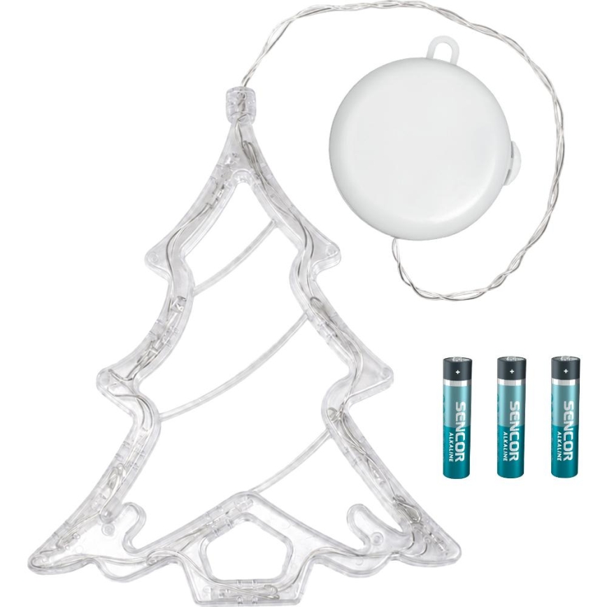 LED Vianočná dekorácia LED/3xAAA/teplá biela stromček