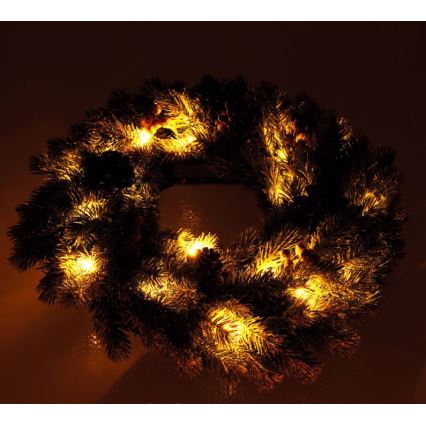 LED Vianočný veniec LED/2xAA pr. 40 cm