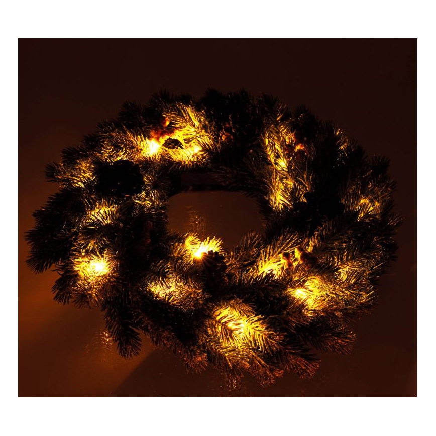 LED Vianočný veniec LED/2xAA pr. 40 cm