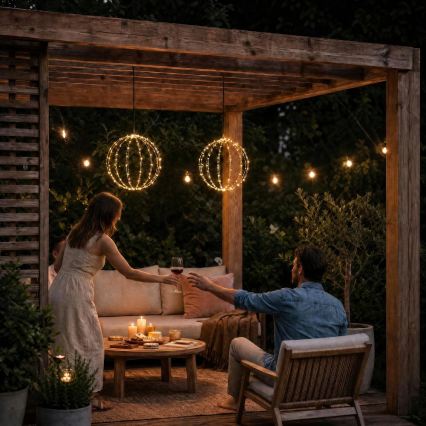 LED vonkajšia vianočná dekorácia LED/2,1W/230V priemer 40 cm IP44 teplá biela