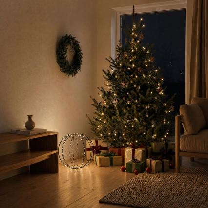 LED vonkajšia vianočná dekorácia LED/2,1W/230V priemer 40 cm IP44 teplá biela