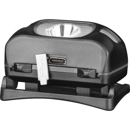 LED Nabíjacia čelovka LED/3W/1200 mAh IP44 čierna