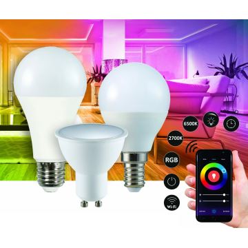 RGB LED Stmievateľná žiarovka G45 E14/5,5W/230V 3000-6500K Wi-fi Tuya